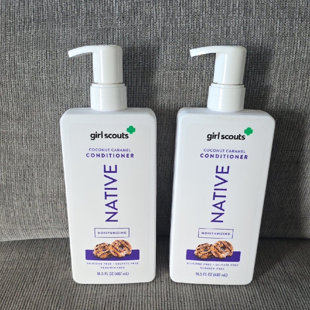 Native Girl Scouts Coconut Caramel‎ Moisturizing Conditioner, 2 Bottles, 16.5oz.